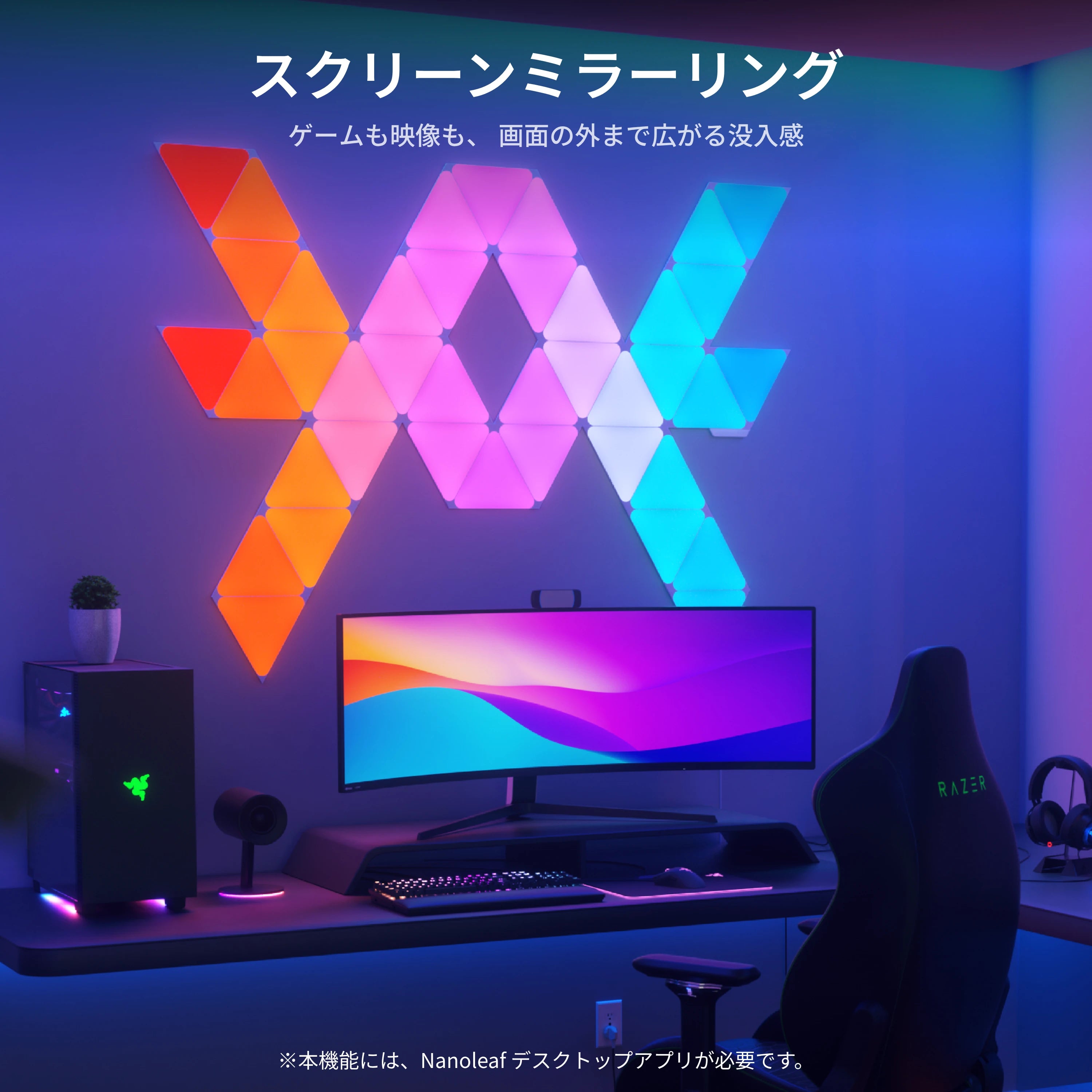 Nanoleaf Shapes トライアングル スターターパック（9枚入り）